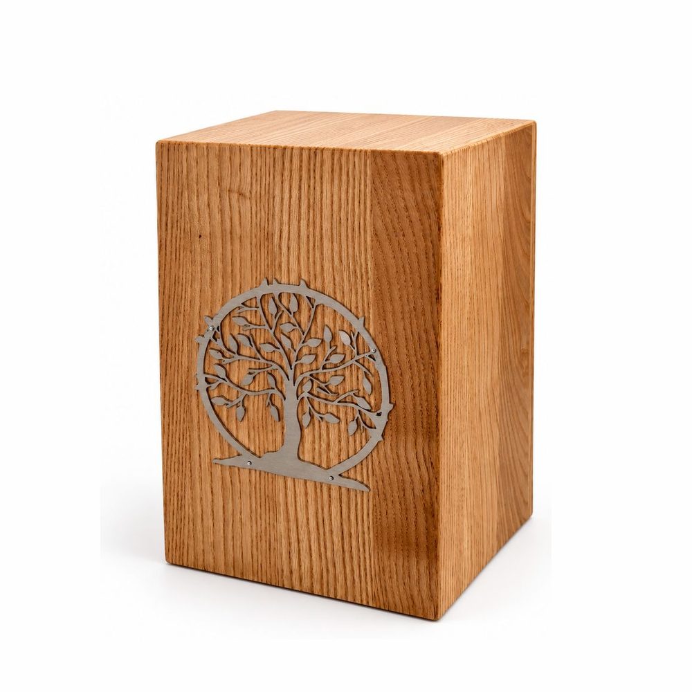 Tree of Eternity urn in natural wood